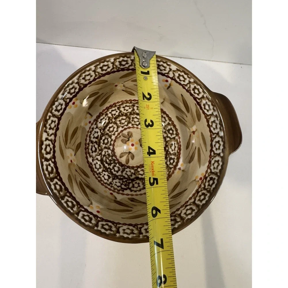 Temptations Ovenware Old World Brown Handles 1 Qt & 1.5 Qt Mixing Serving Bowls